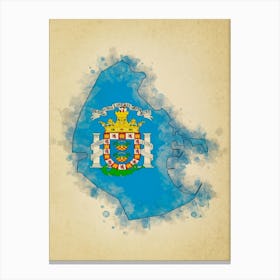 Melilla Flag Vintage Canvas Print