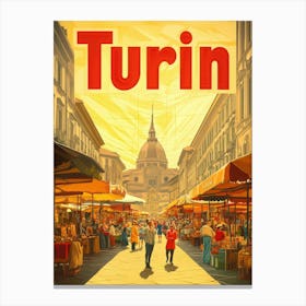 Aihrgdesign A 1970s Inspired Travel Poster For Turin Depictin E8adc771 2e2b 407a A8f9 1a60ddaf7796 3 Canvas Print