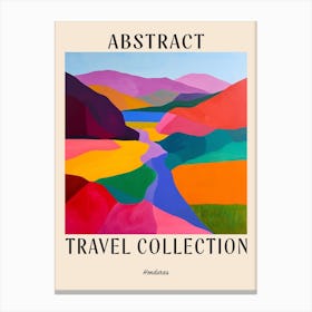 Abstract Travel Collection Poster Honduras 2 Canvas Print