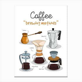 Coffee Brewing Methods Canvas Print