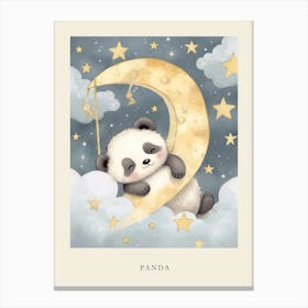 Sleeping Baby Panda 3 Nursery Poster Canvas Print
