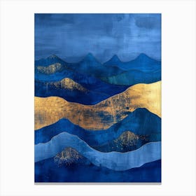 Blue And Gold 2 Canvas Print