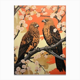 Art Nouveau Birds Poster Golden Eagle 3 Canvas Print