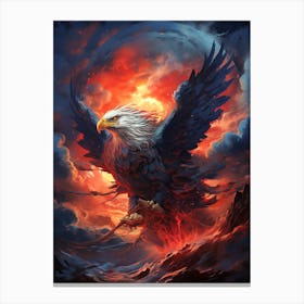 Eagle In Flight Canvas Print