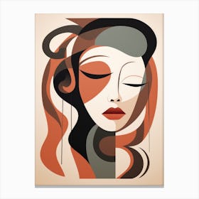 Abstract Portrait Of A Woman 7 Canvas Print