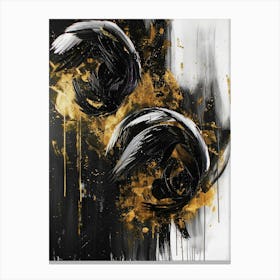 Black And Gold 107 Canvas Print