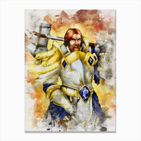 Uther The Lightbringer World Of Warcraft Canvas Print