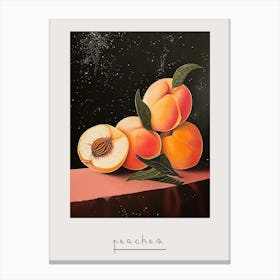 Art Deco Peaches Poster Canvas Print