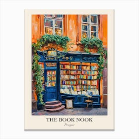 Prague Book Nook Bookshop 3 Poster Canvas Print