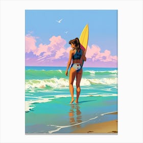 Surfer Girl Canvas Print