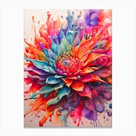 Colorful Flower Painting Canvas Print