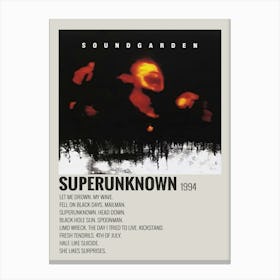 Superunknown 1994 Poster Canvas Print