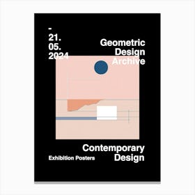 Geometric Design Archive Poster 28 Canvas Print