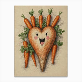 Heart Of Carrots Canvas Print