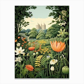 Nymphenburg Palace Gardens Germany Henri Rousseau Style 3 Canvas Print