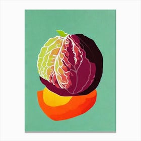 Lettuce Bold Graphic vegetable Canvas Print