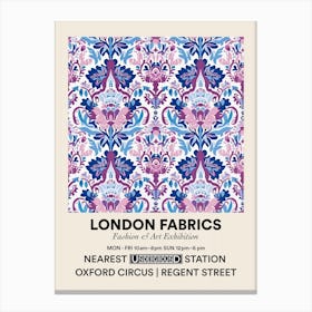 Poster Rose Mist London Fabrics Floral Pattern 3 Canvas Print