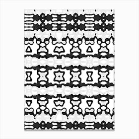 Abstract Black And White Pattern 3 Canvas Print