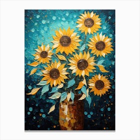 Sunflowers In A Vase 13 Canvas Print