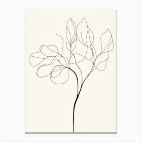 Tree Line Drawing Canvas Print