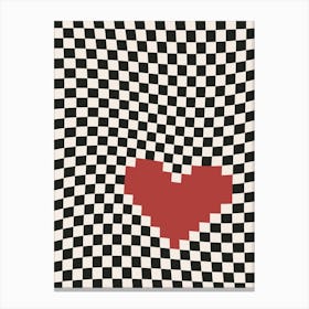 Pixel Heart Canvas Print