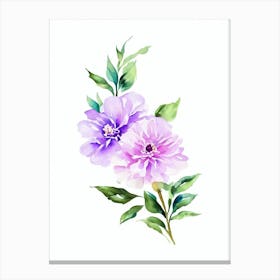 Lilac 3  Watercolour Flower Canvas Print