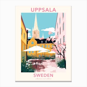 Uppsala, Sweden, Flat Pastels Tones Illustration 4 Poster Canvas Print