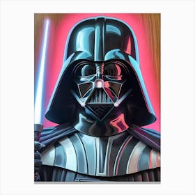 Darth Vader Star Wars Neon Iridescent (35) Canvas Print