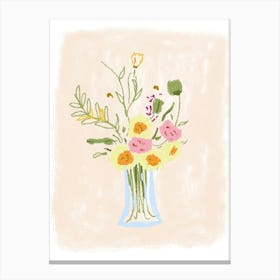 Dreamy floral bouquet Canvas Print