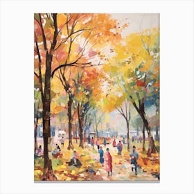 Autumn City Park Painting Peoples Park Shanghai China Canvas Print
