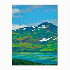 Tierra Del Fuego National Park Argentina Blue Oil Painting 1  Canvas Print