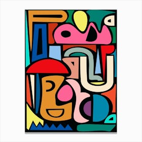 Bold Colorful Modern Shapes Canvas Print