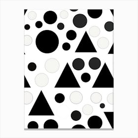 Black And White Triangles Canvas Print