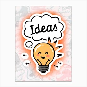 Ideas Sticker Canvas Print