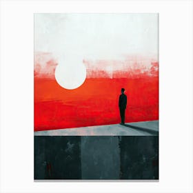 'The Sunset' Minimalism Canvas Print