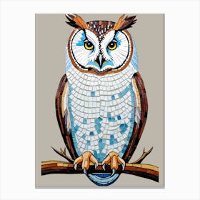 Owl Mosaic Canvas Print