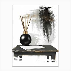 Black And Gold Painting 10 Canvas Print