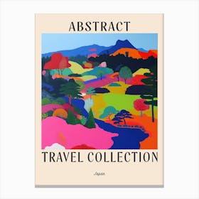 Abstract Travel Collection Poster Japan 3 Canvas Print