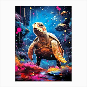 Turtle In Space 2 Canvas Print