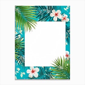 Square Tropical Floral Graphic Tree Branches Embrace Modern Minimalism Amidst A Dense Jungle Of Flo (4) Canvas Print