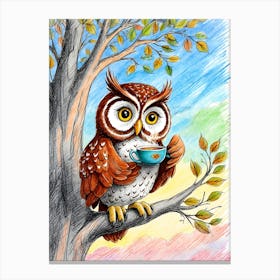 Owl In The Tree 1 Canvas Print