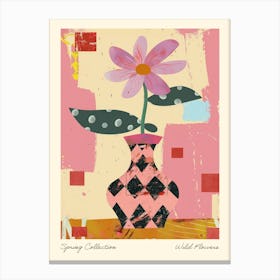 Spring Collection Wild Flower Vase 3 Canvas Print