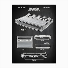 Video Game Control Console Patent Vintage Video Game Patent Tv Video Game Patent Classic Tv Game Poster Video Game Art Eg1431 Canvas Print