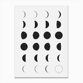 Moon phases 3 Canvas Print