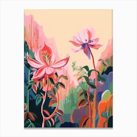 Boho Wildflower Painting Wild Columbine 2 Canvas Print