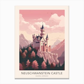 Neuschwanstein Castle Germany 2 Travel Poster Canvas Print