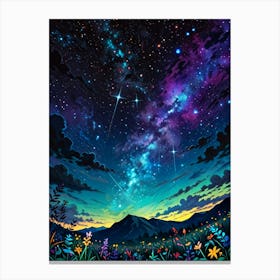 Night Sky With Stars 13 Canvas Print