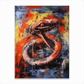 Snake Abstract Expressionism 4 Canvas Print