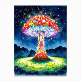 Psychedelic Mushroom Canvas Print