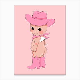 Cute Western inspired Cowboy  Canvas Print